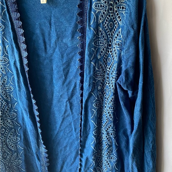 Studio West Apparel Lightweight Denim Shirt Jacket Spring Beautiful - Picture 3 of 8